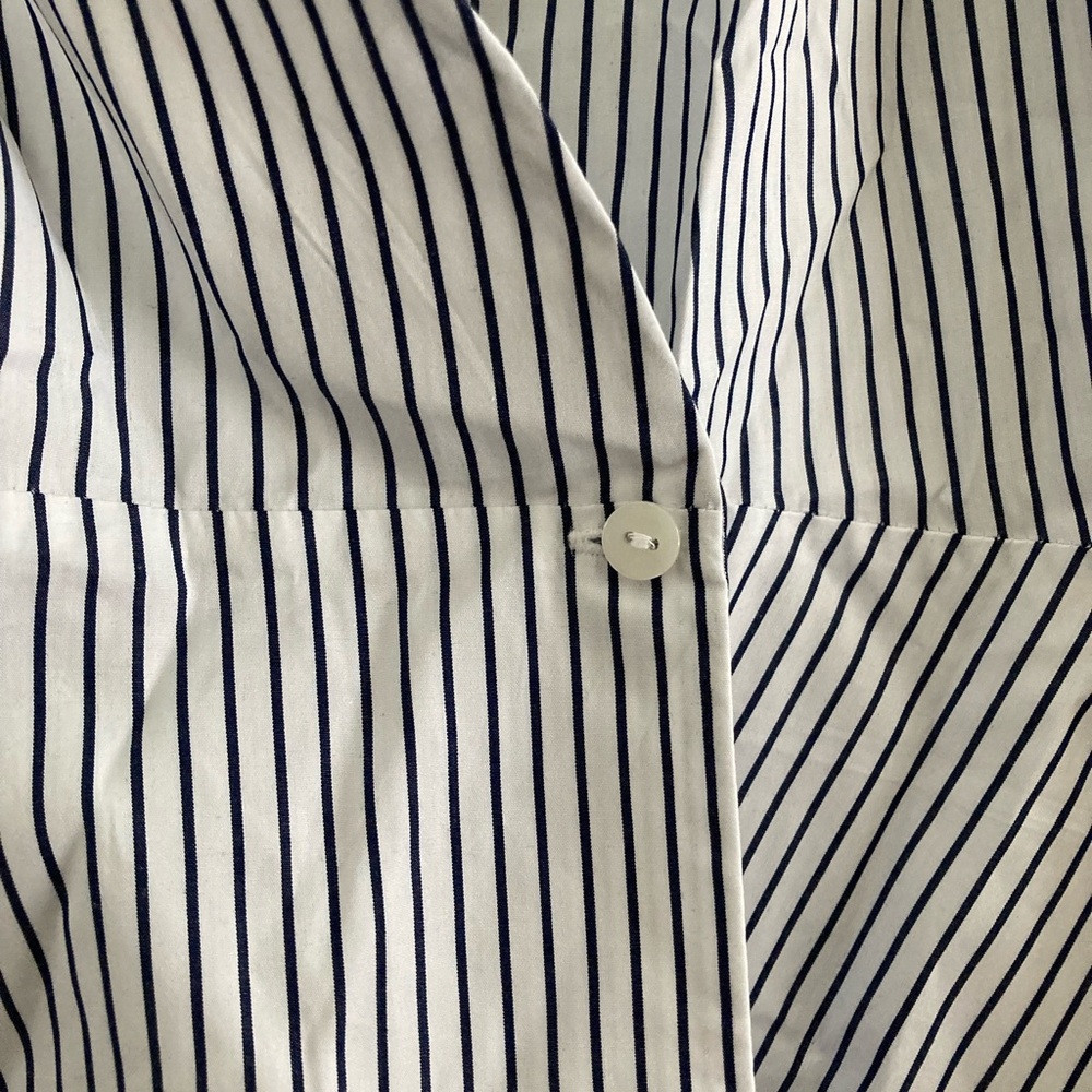 Harshman Marcela Navy Pinstripes Blouse - Picture 7 of 9
